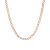 XL Gold Curb Chain Necklace Vermeil Rose Gold First