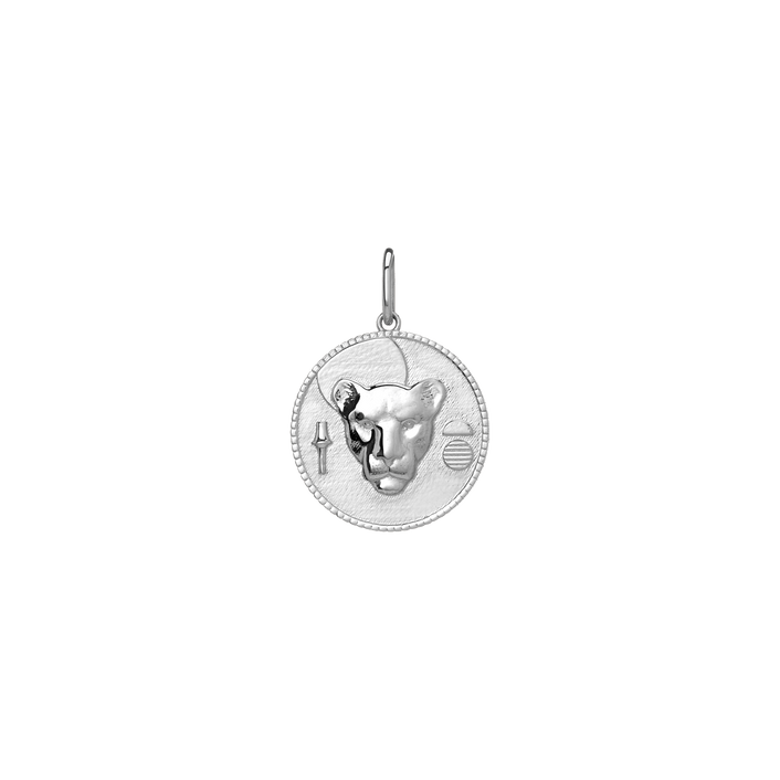 AURATE X KERRY: Lioness Pendant Vermeil White Gold First