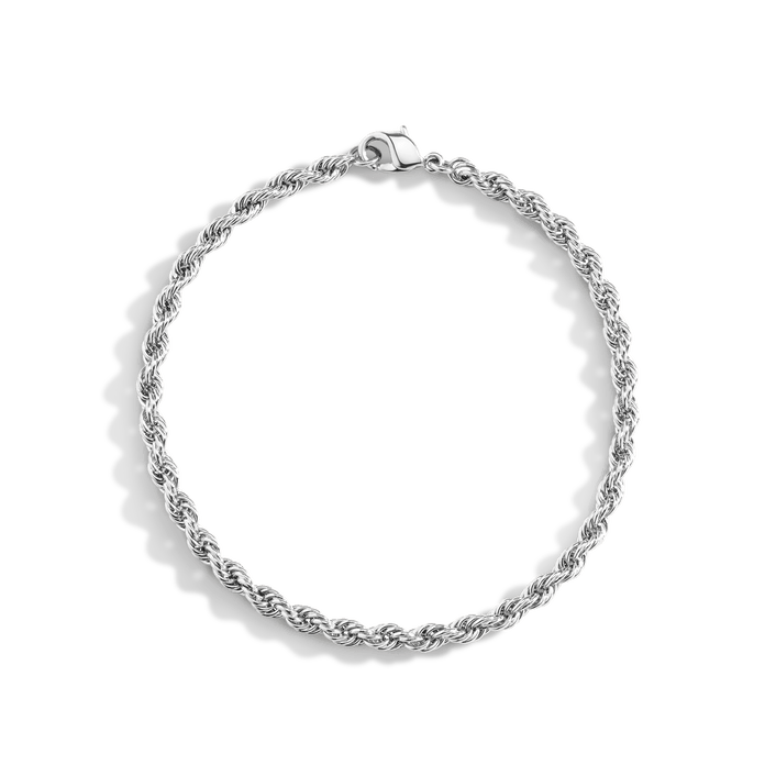 Gold Rope Chain Bracelet Vermeil White Gold