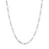 Large Gold Figaro Chain Necklace Vermeil 14K White Gold 18in 22in First