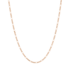 Medium Gold Figaro Chain Necklace Vermeil 14K Rose Gold 18in 22in First