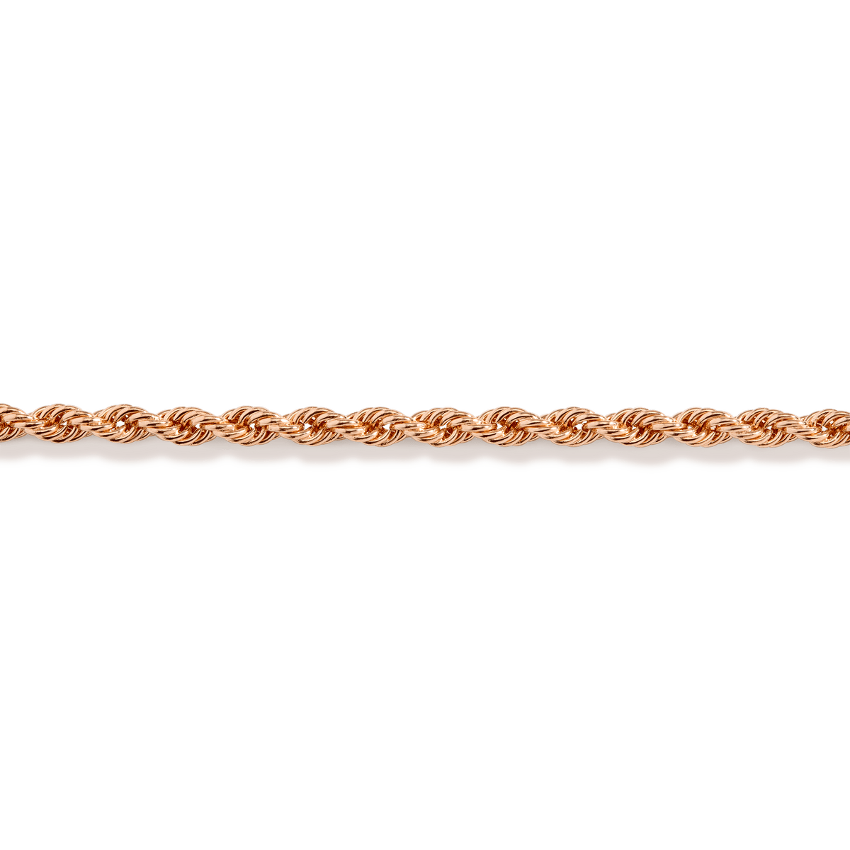 Gold Rope Chain Bracelet in Yellow Rose or White Gold