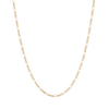 Medium Gold Figaro Chain Necklace Vermeil 14K Yellow Gold 18in 22in First