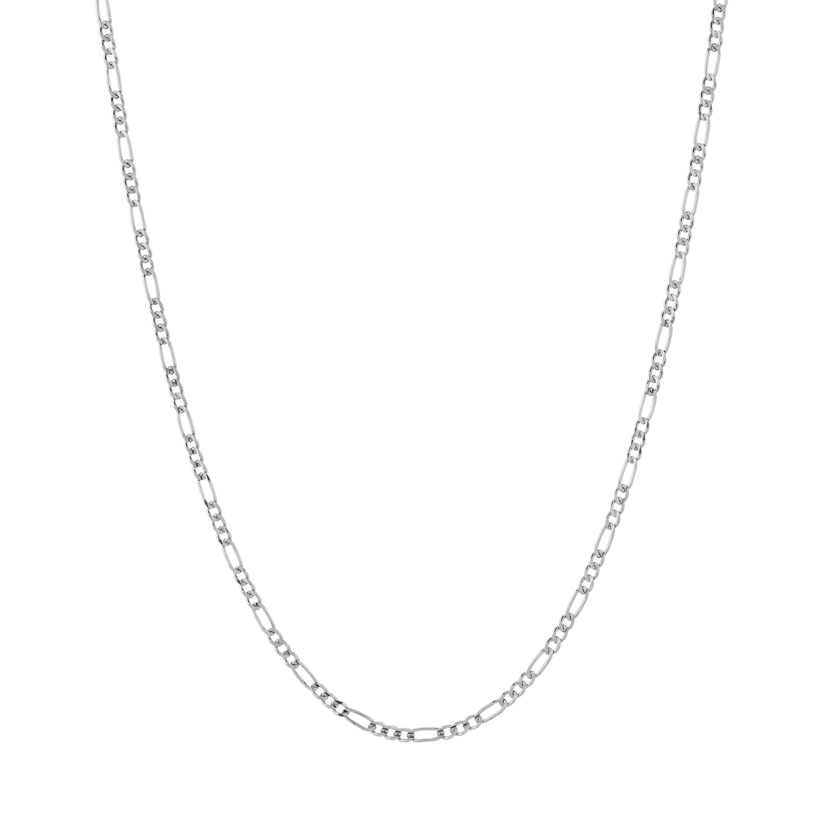 Medium Gold Figaro Chain Necklace Vermeil 14K White Gold 18in 22in First
