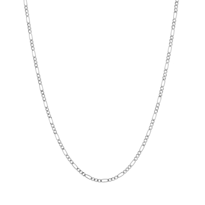 Medium Gold Figaro Chain Necklace Vermeil 14K White Gold 18in 22in First