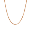 Gold Rope Chain Necklace Vermeil 14K Rose Gold First