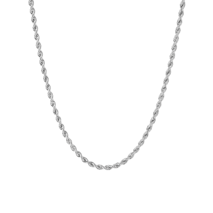 Gold Rope Chain Necklace Vermeil 14K White Gold First