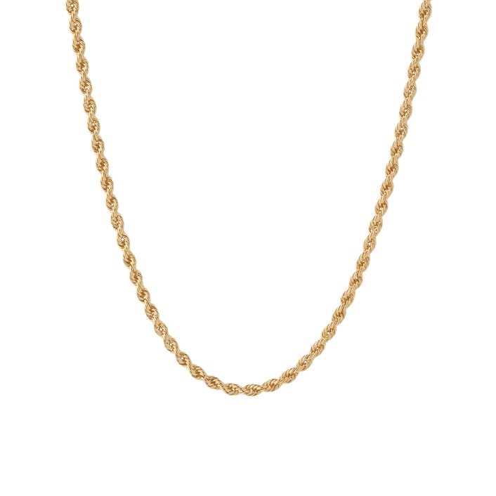 Gold Rope Chain Necklace Vermeil 14K Yellow Gold First