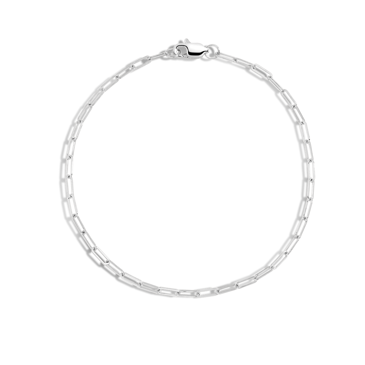 Medium Chain Bracelet White Gold Vermeil 14K 18K