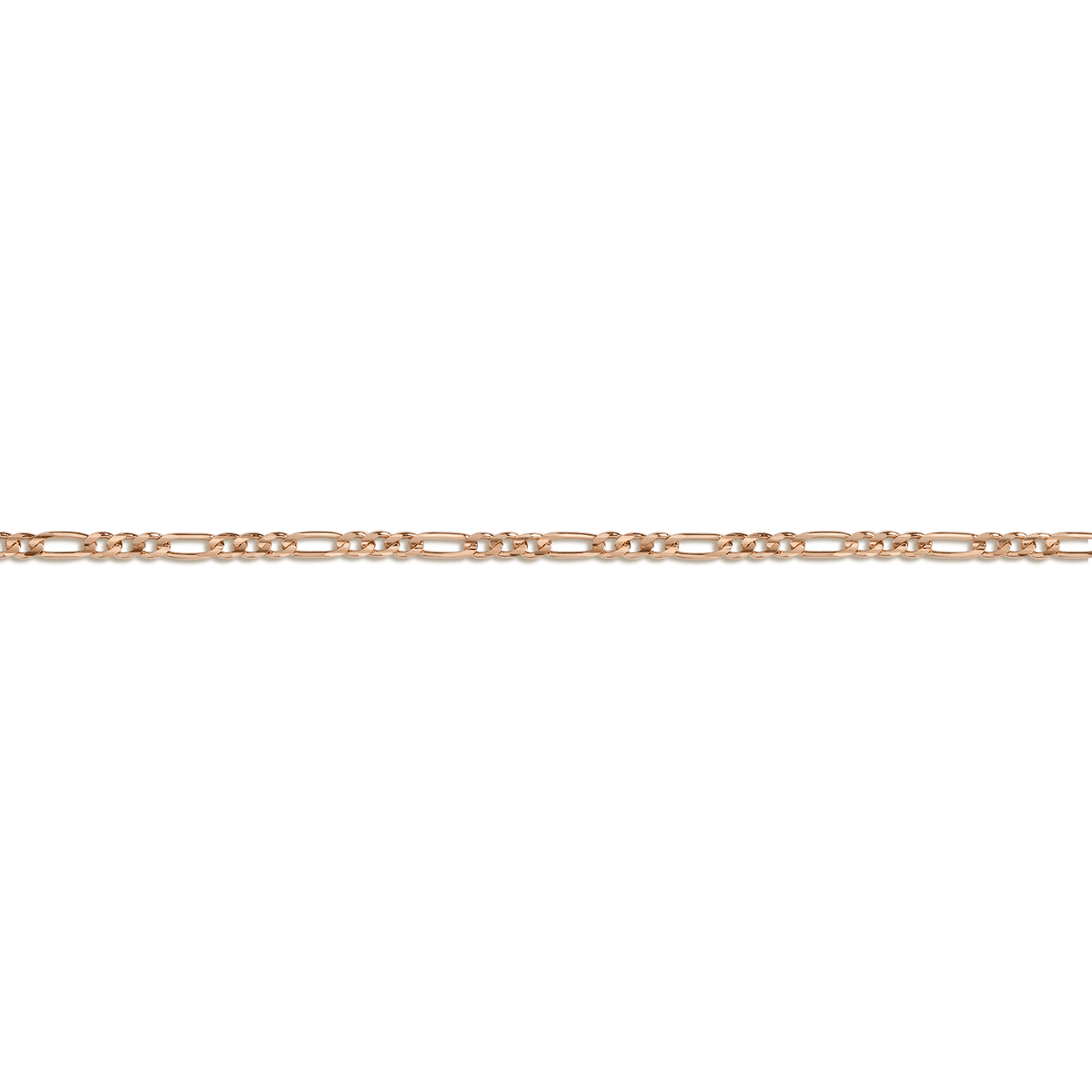 Medium Gold Figaro Chain Bracelet Vermeil 14K Rose Gold First