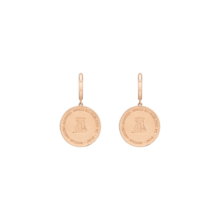 Femme Gold Pendant Earrings Vermeil 14K 18K Rose Gold Single Pair