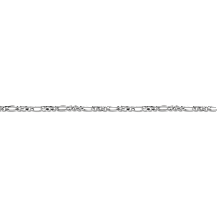 Medium Gold Figaro Chain Bracelet Vermeil 14K White Gold First