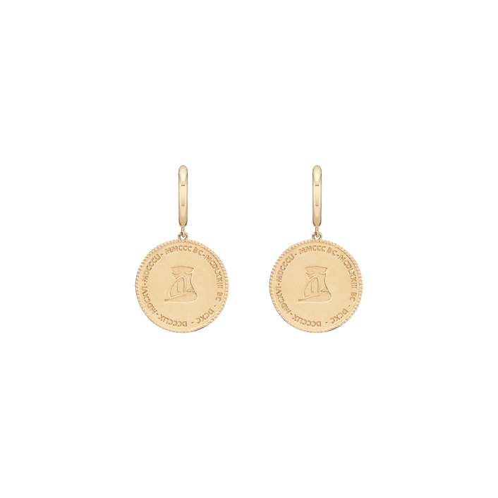 Femme Gold Pendant Earrings Vermeil 14K 18K Yellow Gold Single Pair