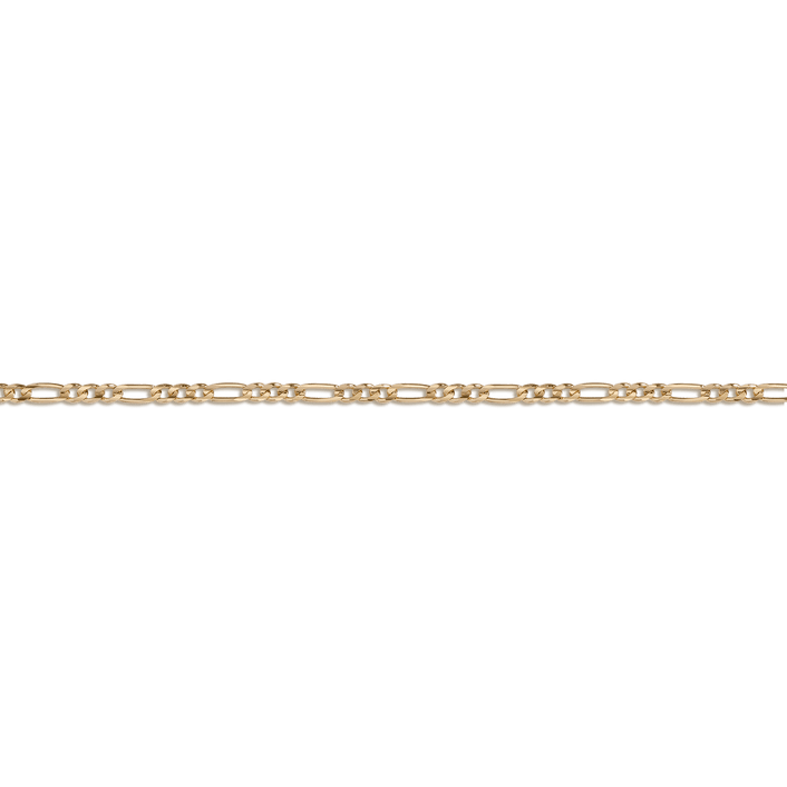 Medium Gold Figaro Chain Bracelet Vermeil 14K Yellow Gold First