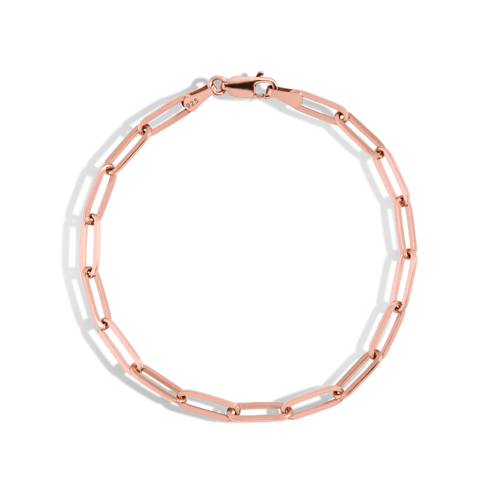 Large Chain Bracelet Rose Gold Vermeil 14K 18K