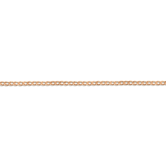 Medium Curb Chain Bracelet Vermeil 14K Rose Gold First