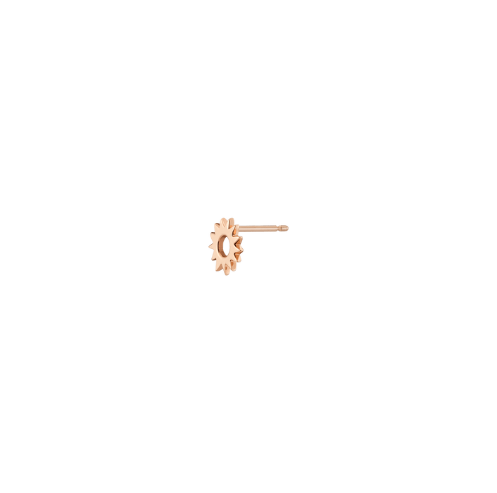 Gold Soleil Stud Earring 14K 18K Rose Gold Single