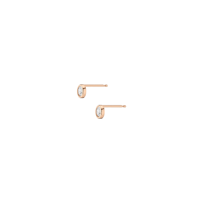 XL Stud Earrings 14k Rose Gold 18k Rose Gold Single | Pair |