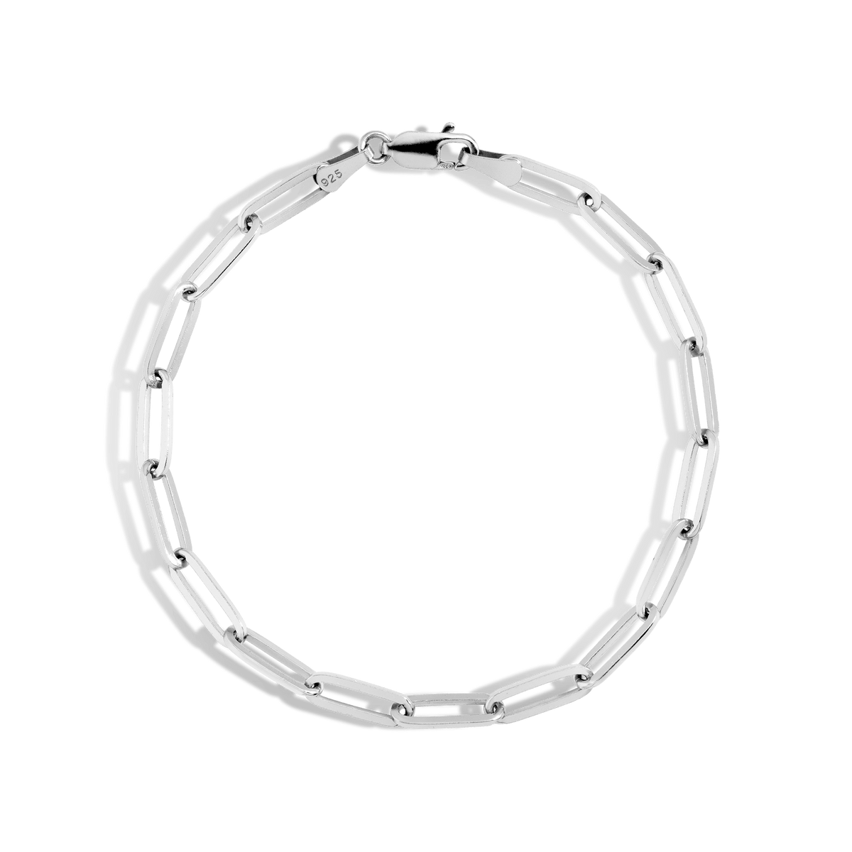 Large Chain Anklet Vermeil White Gold