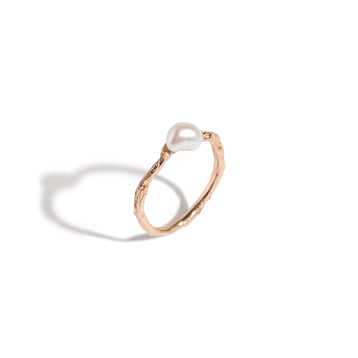 Venus Organic Pearl Gold Ring Vermeil Rose Gold First