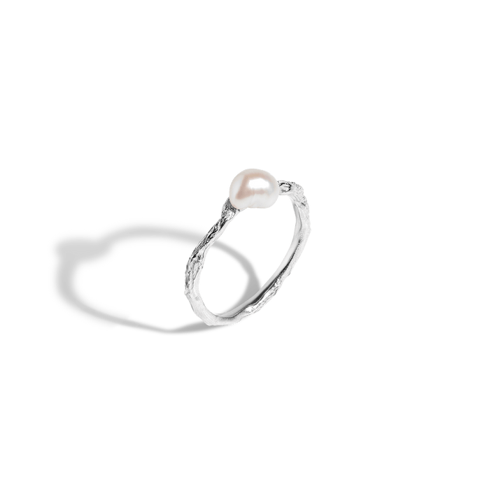 Venus Organic Pearl Gold Ring Vermeil White Gold First