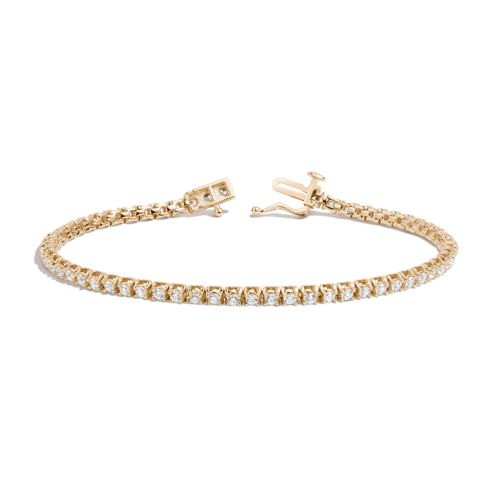 2ct Classic Diamond Tennis Bracelet 18K Yellow Gold 7.5in First