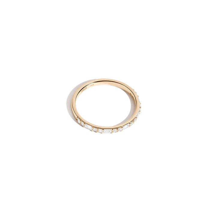 Mixed Cut Diamond Ring 14K 18K Yellow Gold