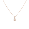 Pavé Diamond Teardrop Necklace Rose Gold 14K 18K First