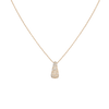 Pavé Diamond Teardrop Necklace Yellow Gold 14K 18K First