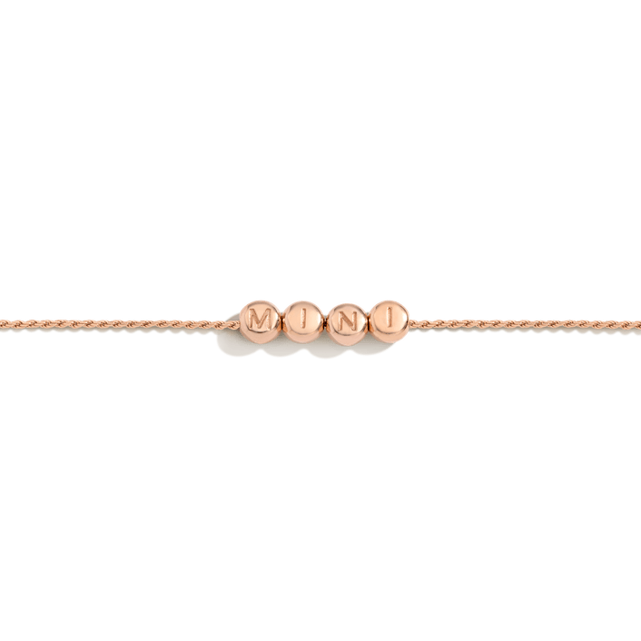 Mini & Me Beaded Slider Bracelet Vermeil 14K 18K Rose Gold Mini 8in (~age 0-12Y) 10in (~age 13Y+) First