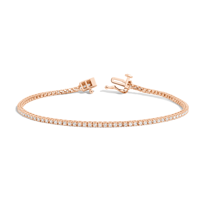 Dazzling Diamond Tennis Bracelet 14K 18K Rose Gold 6in 6.5in 7in 7.5in 1ct (Medium)