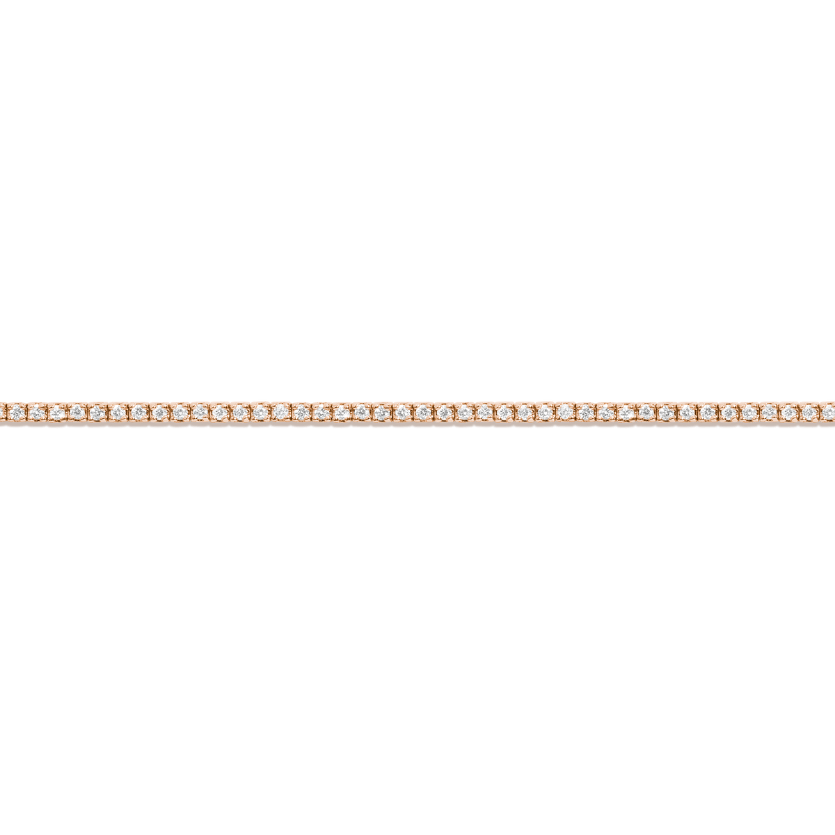 Dazzling Diamond Tennis Bracelet 14K 18K Rose Gold 6in 6.5in 7in 7.5in 1ct (Medium)