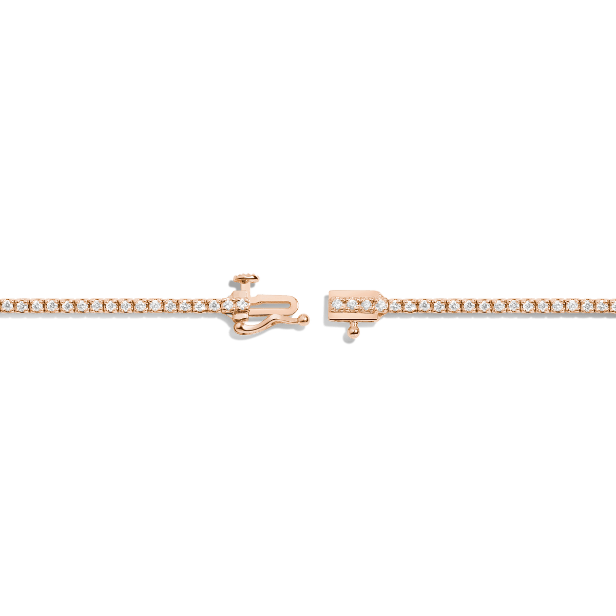Dazzling Diamond Tennis Bracelet 14K 18K Rose Gold 6in 6.5in 7in 7.5in 1ct (Medium)