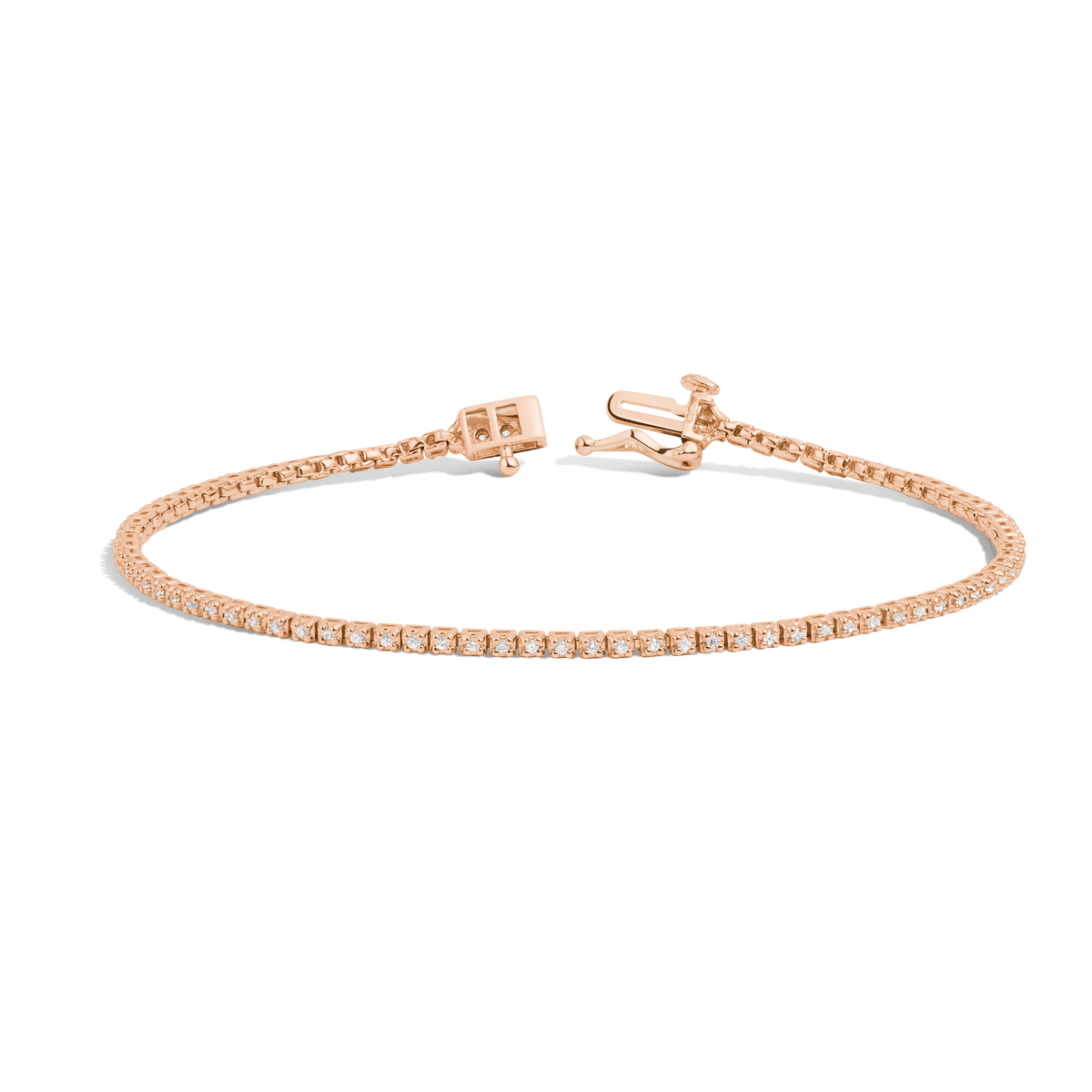 Dazzling Diamond Tennis Bracelet 14K 18K Rose Gold 6in 6.5in 7in 7.5in half ct(Small)