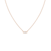 Triple Baguette Diamond Necklace Rose Gold 14K 18K First