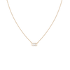 Triple Baguette Diamond Necklace Yellow Gold 14K 18K First