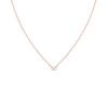 Solo Baguette Diamond Necklace Rose Gold 14K 18K First