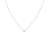 Solo Baguette Diamond Necklace White Gold 14K 18K First