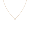 Solo Baguette Diamond Necklace Yellow Gold 14K 18K First