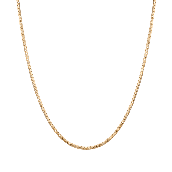 Medium Box Chain Vermeil 14K 18K Yellow Gold First