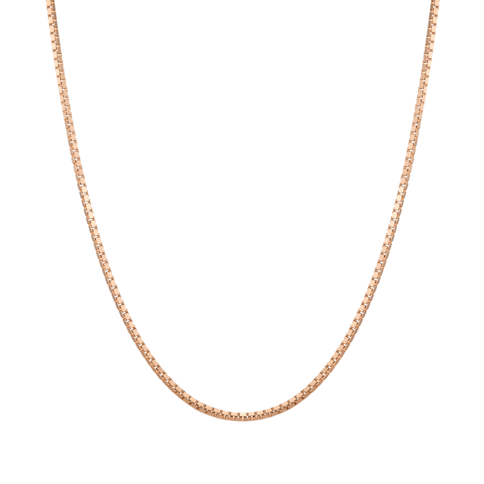 Medium Box Chain Vermeil 14K 18K Rose Gold First