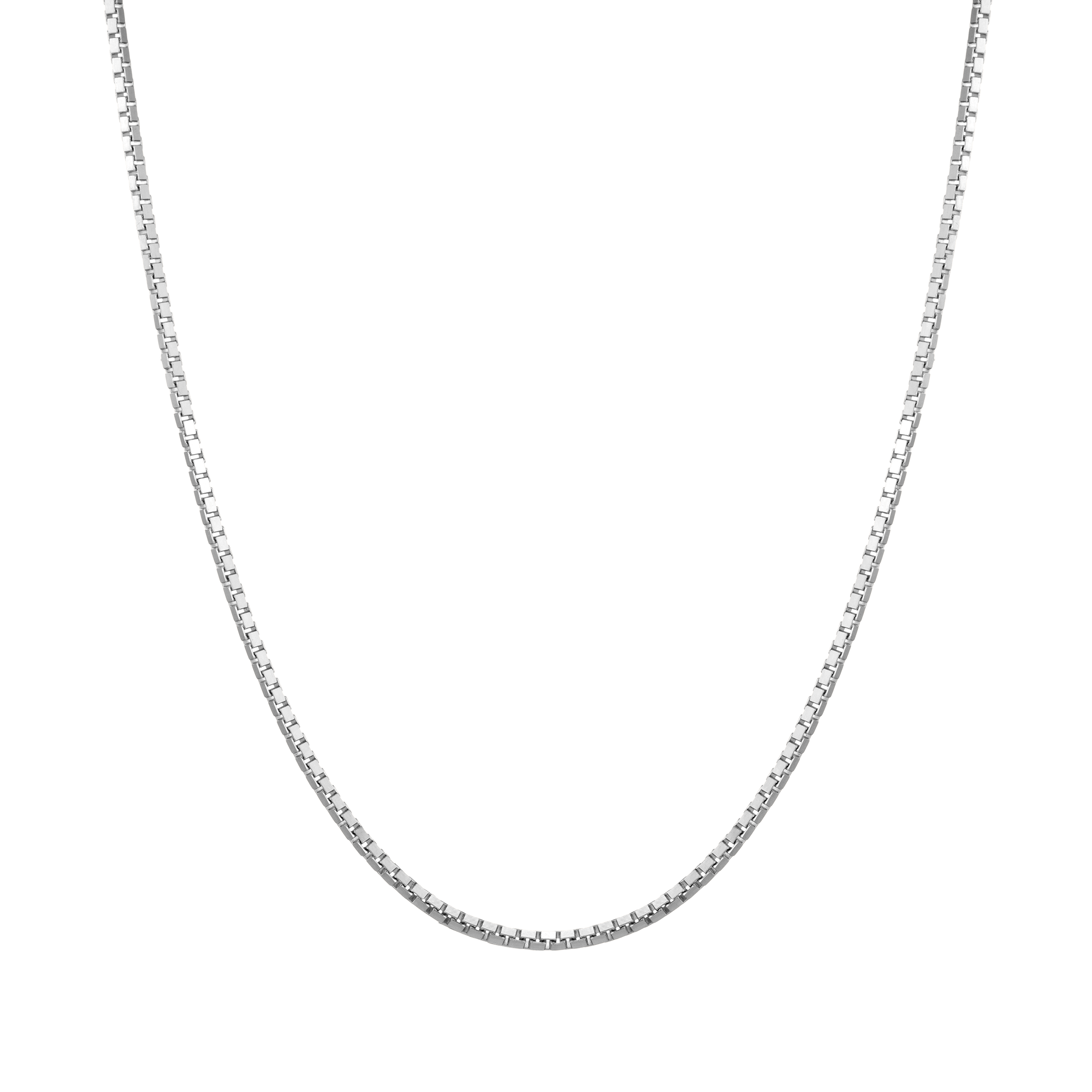 Medium Box Chain Necklace in Yellow, Rose or White Gold