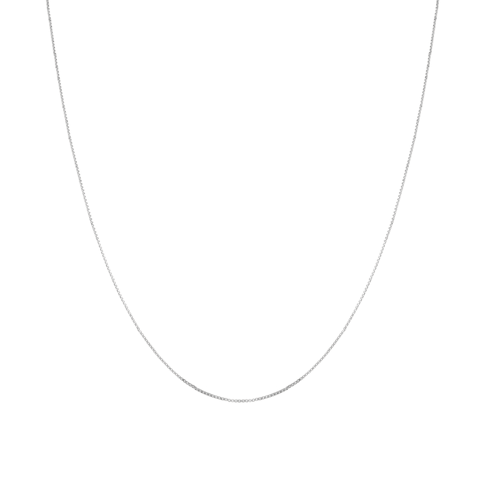 Small Box Chain Necklace 14K 18K White Gold First