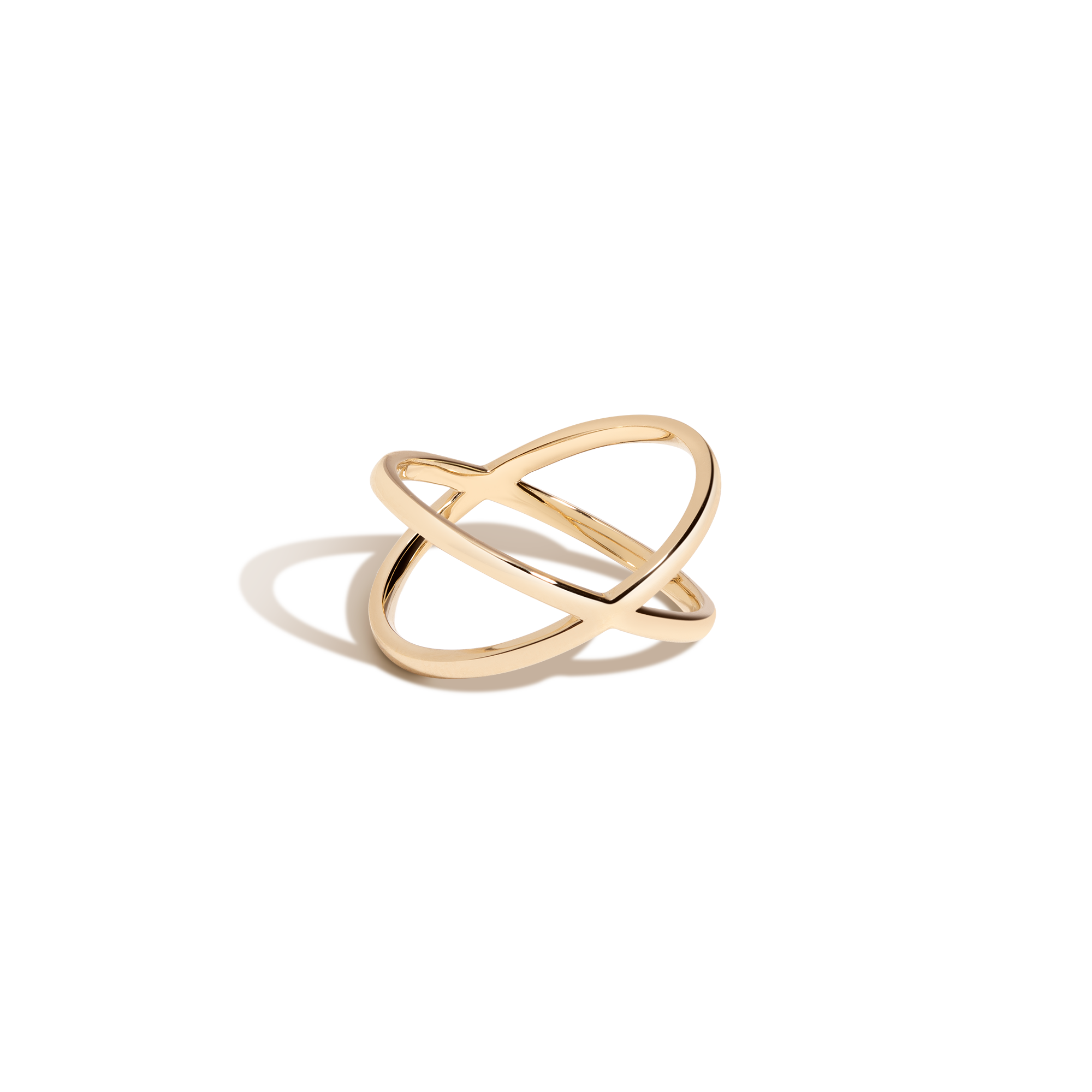 X Ring in Yellow, Rose or White Gold