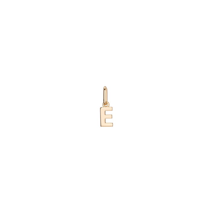 Bold Gold Letter Charm Pendant Small Vermeil Yellow Gold E