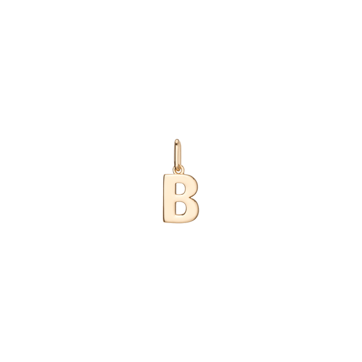 Bold Gold Letter Charm Pendant Large Vermeil Yellow Gold B