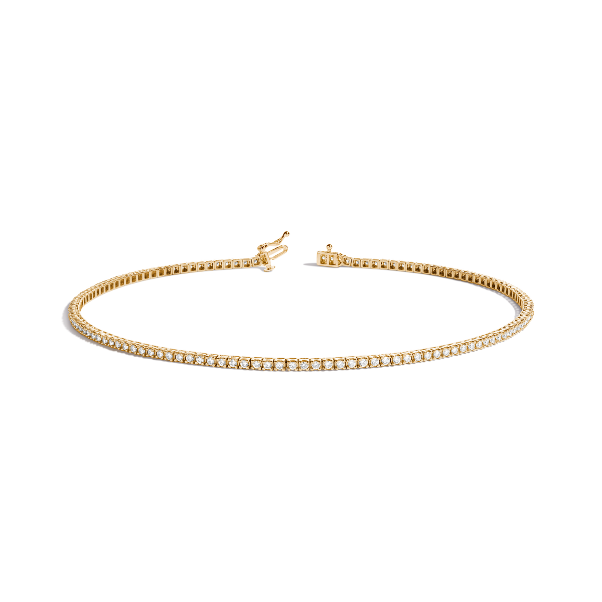 Dazzling Diamond Tennis Necklace 14k 18k Yellow Gold 15.5in 16in 5ct (Large)