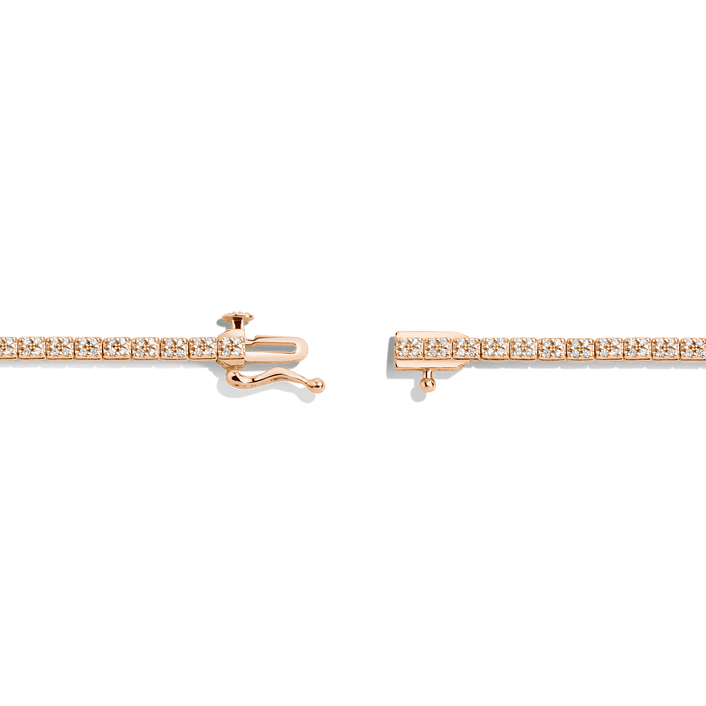 Diamond Cluster Tennis Bracelet 14k 18k Rose Gold 6.5in 7in 7.5in