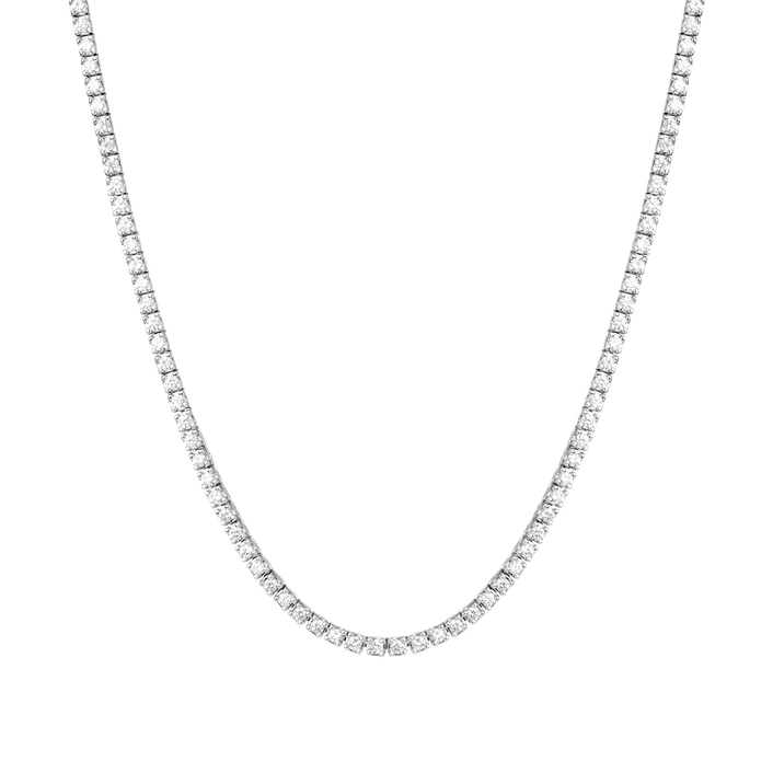 Dazzling Diamond Tennis Necklace 14k 18k White Gold 15.5in 16in 5ct (Large) First