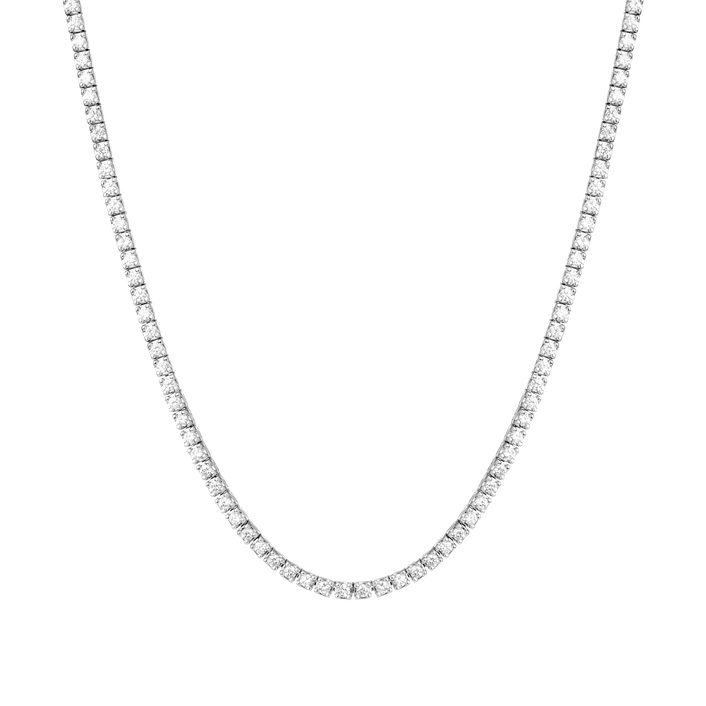 Dazzling Diamond Tennis Necklace 14k 18k White Gold 15.5in 16in 5ct (Large) First